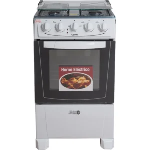 COCINA A GAS JAM COMBI 4 HORNALLAS CON HORNO ELÉCTRICO BLANCA 1750W 230V