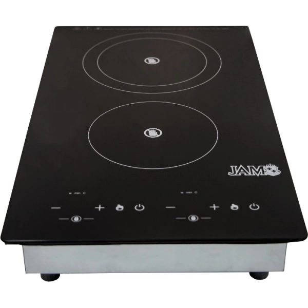 PLACA VITROCERAMICA JAM TACTIL PREMIUM 2 HORNALLAS NEGRO 3400W 400VC