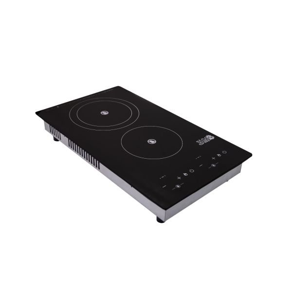PLACA VITROCERAMICA JAM TACTIL PREMIUM 2 HORNALLAS NEGRO 3400W 400VC - Imagen 2