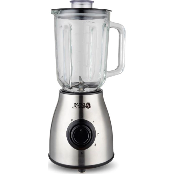 LICUADORA JAM 1.5LTS. CUCHILLAS PICAHIELO JARRA DE VIDRIO BASE INOX LIC-650W
