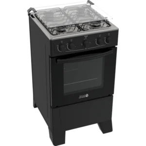 COCINA A GAS JAM COMBI 4 HORNALLAS CON HORNO ELÉCTRICO NEGRO 1750W 230V