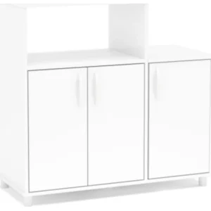 MUEBLE POLITORNO P/ MICROONDAS Y BEBEDERO DOBLE JUNDIAI 3218 BLANCO