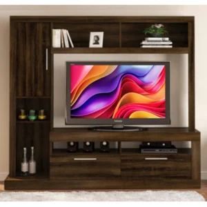 ESTANTE RIO POLITORNO C/ PUERTA P/ TV HASTA 55" MARRON OSCURO 170643