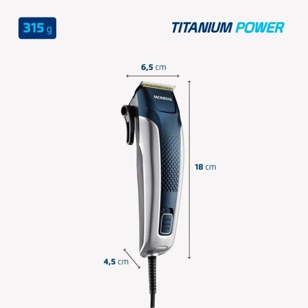 CORTADOR DE PELO MONDIAL TITANIUM POWER CON MALETA - Imagen 3