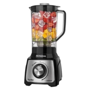 LICUADORA MONDIAL TURBO INOX 3L - 12 VELOCIDADES L-1200W BLACK