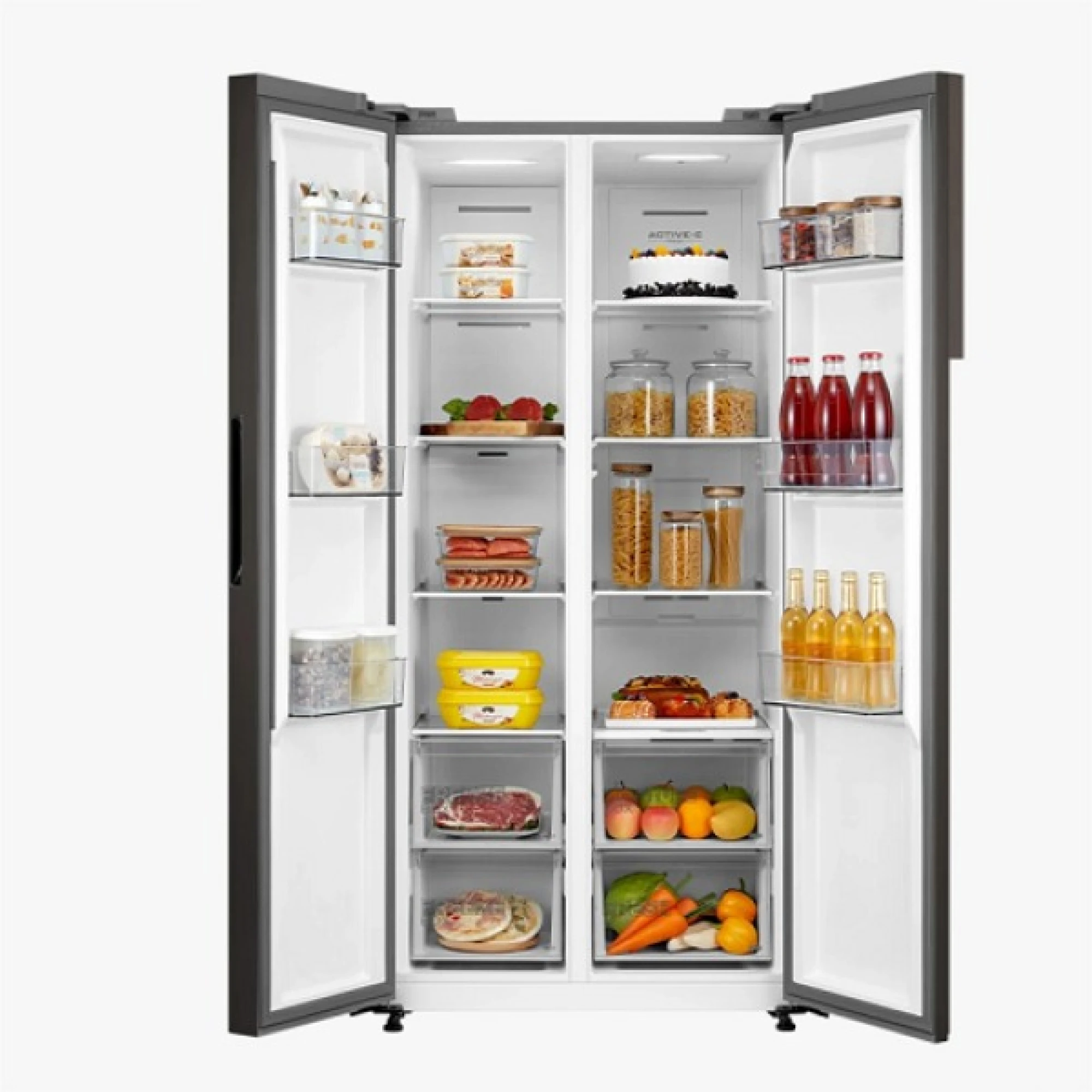 HELADERA MIDEA SIDE BY SIDE 460 INVERTER INOX - Imagen 2