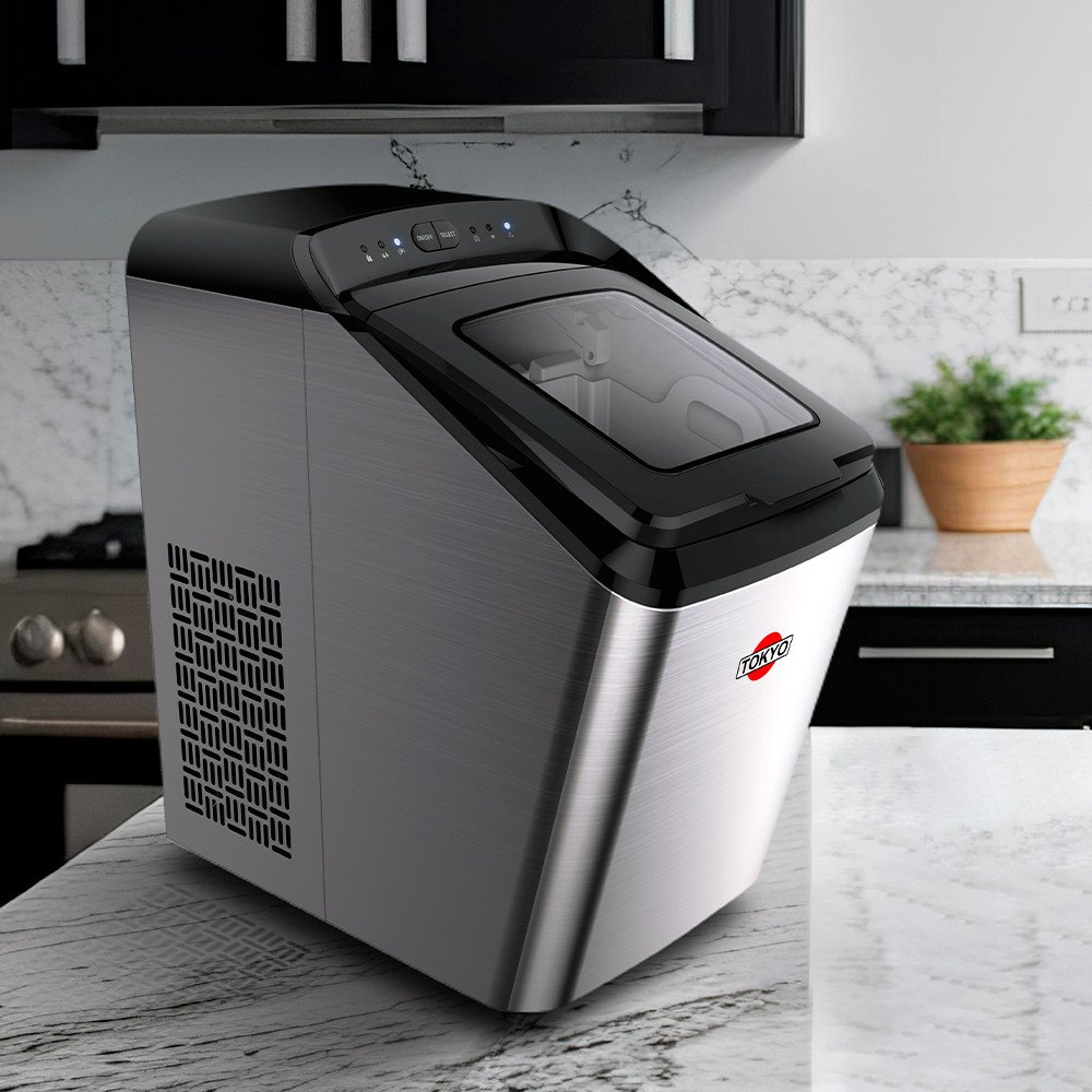 FABRICADORA DE HIELO TOKYO TOK-IM 15KGS CARGA MANUAL INOX - Imagen 3