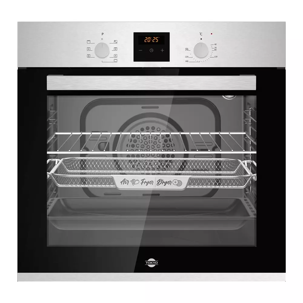 HORNO ELEC EMPOTRABLE TOKYO ELISA 60L INOX DIGITAL CON CONVECTOR Y ESPIEDO