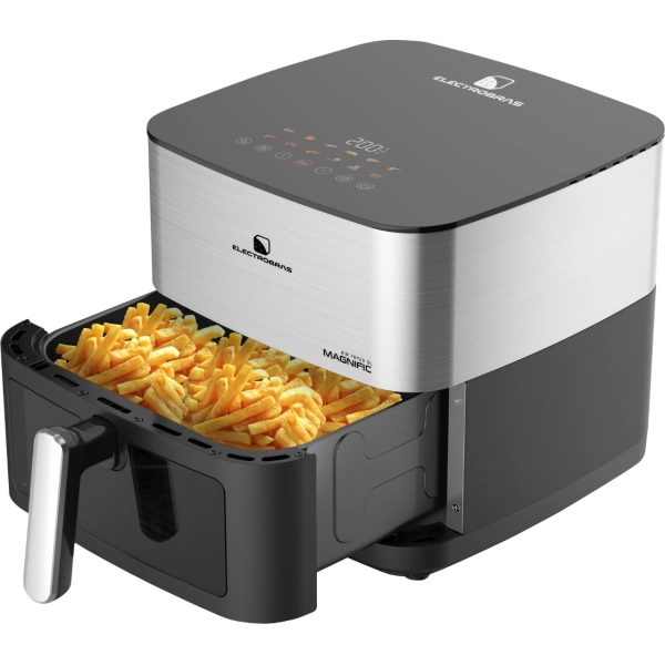FREIDORA AIR FRYER ELECTROBRAS C/ VISOR DIGITAL MAGNIFIC 9L 2200W NEGRO