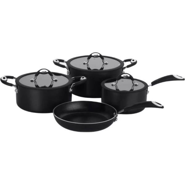 JUEGO DE OLLAS MULTIFLON DOM 4 PIEZAS - NEGRO