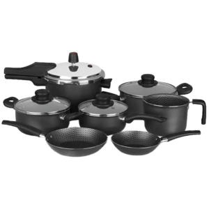 JUEGO DE OLLAS MULTIFLON GOURMET 7 PIEZAS - NEGRO