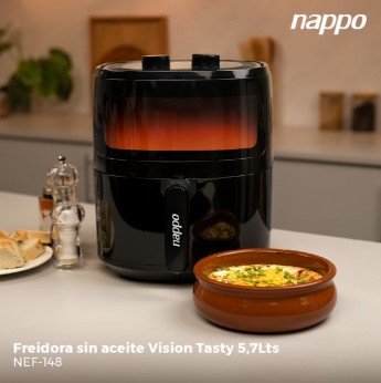 FREIDORA MECANICA NAPPO SIN ACEITE 5,7L NEF-148 NEGRA - Imagen 2