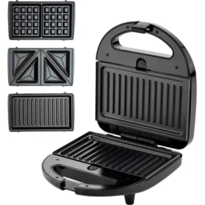 SANDWICHERA, GRILL Y WAFLERA NAPPO NEG-195 3 EN 1