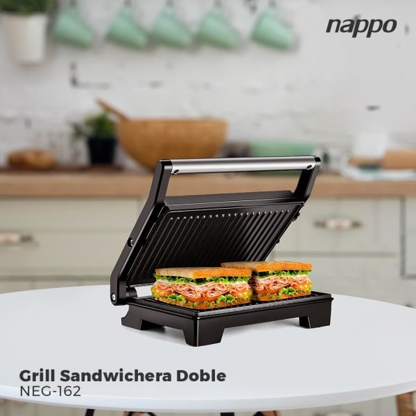 GRILL SANDWICHERA NAPPO DOBLE NEG-162 - Imagen 2