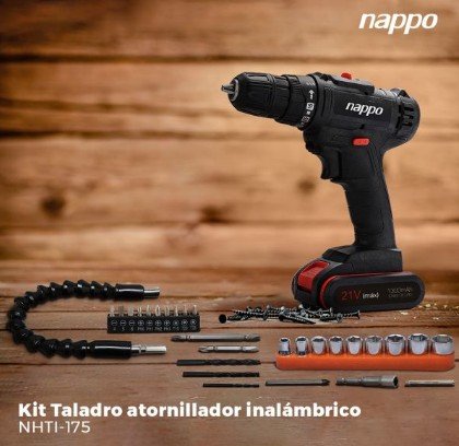 KIT TALADRO ATORNILLADOR INALÁMBRICO NHTI-175 - Imagen 2