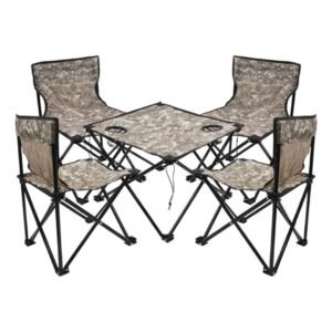 JUEGO DE SILLAS DE CAMPING & MESA LEVEL PLEGABLE