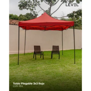 TOLDO PLEGABLE 3X3 LEVEL ROJO