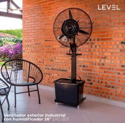 VENTILADOR INDUSTRIAL CON HUMIDIFICADOR DE 26" LEVEL - Imagen 3