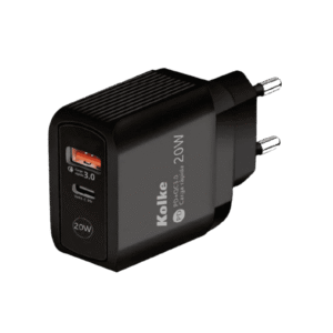 CARGADOR RAPIDO USB QC 3.0 NEGRO KCR-2749