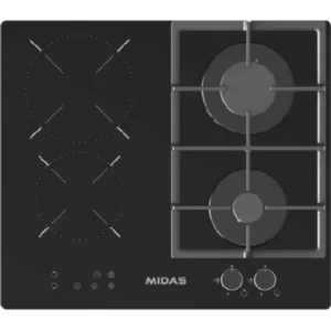 ANAFE COMBINADO MIDAS MD-PCE26M 4 HORNALLAS NEGRO 7000W 220V