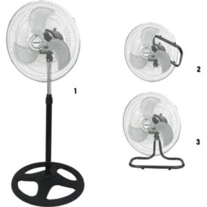 VENTILADOR DE PIE MESA Y PARED 18 MIDAS 3 EN 1
