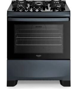 COCINA A GAS DAKO SUPREME GLASS 5 HORNALLAS TITANIO