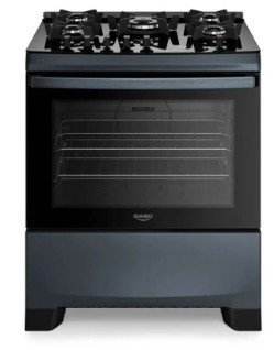 COCINA A GAS DAKO SUPREME GLASS 5 HORNALLAS TITANIO