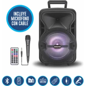 PARLANTE KARAOKE MIDAS BLU 8"