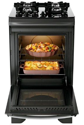 COCINA A GAS DAKO SUPREME GLASS 4 HORNALLAS TITANIO - Imagen 2