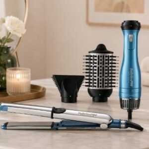 KIT PLANCHITA BABYLISSPRO PP91 OPTIMA XL + CEPILLO SECADOR 2 EN 1