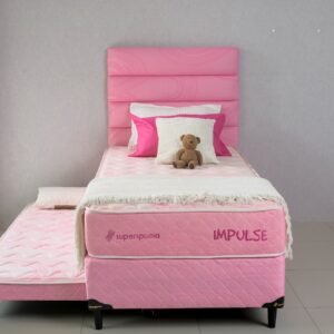 SOMMIER SUPERSPUMA IMPULSE 100X190 BASE AUXILIAR JUEGO COMPLETO