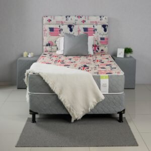 SOMMIER SUPERSPUMA POP TEEN 100X190 JUEGO COMPLETO