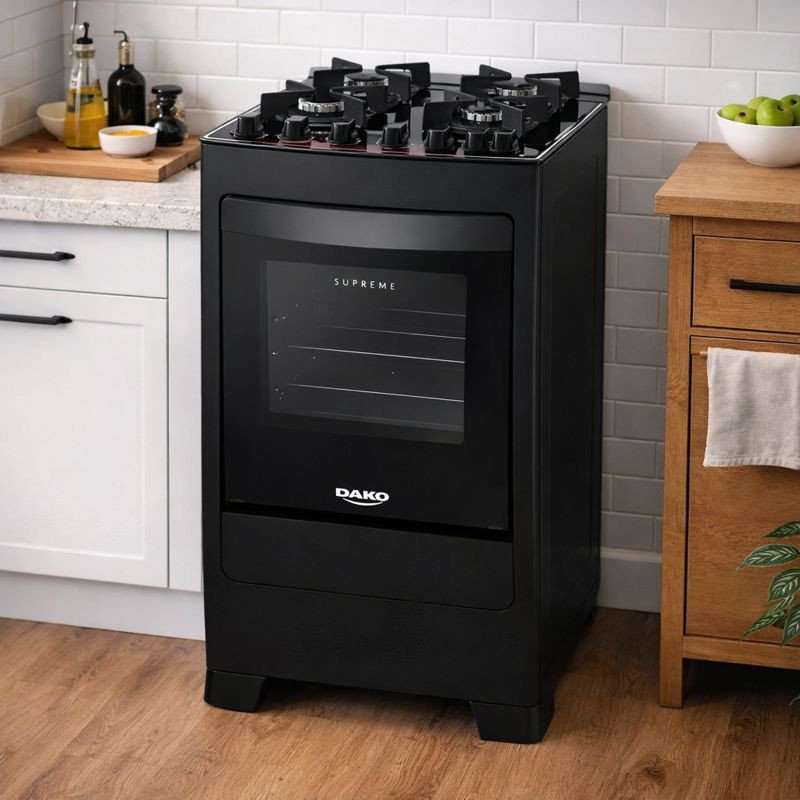 COCINA DAKO SUPREME GLASS 4H NEGRO - Imagen 2