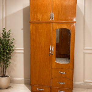 ROPERO DE MADERA NACIONAL DE 2 PUERTAS CON ESPEJO