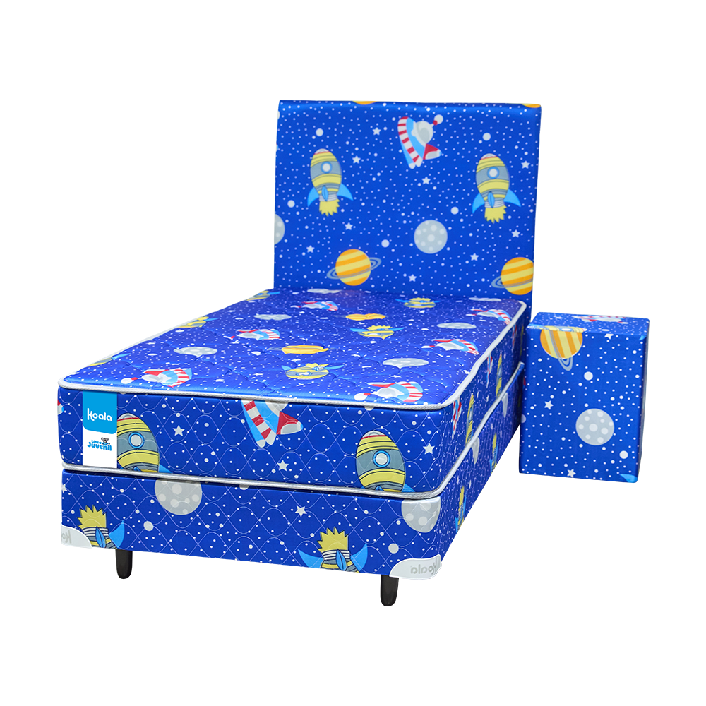 SOMMIER KOALA INFANTIL JUEGO COMPLETO ESPACIO 100x190 CM - Imagen 2