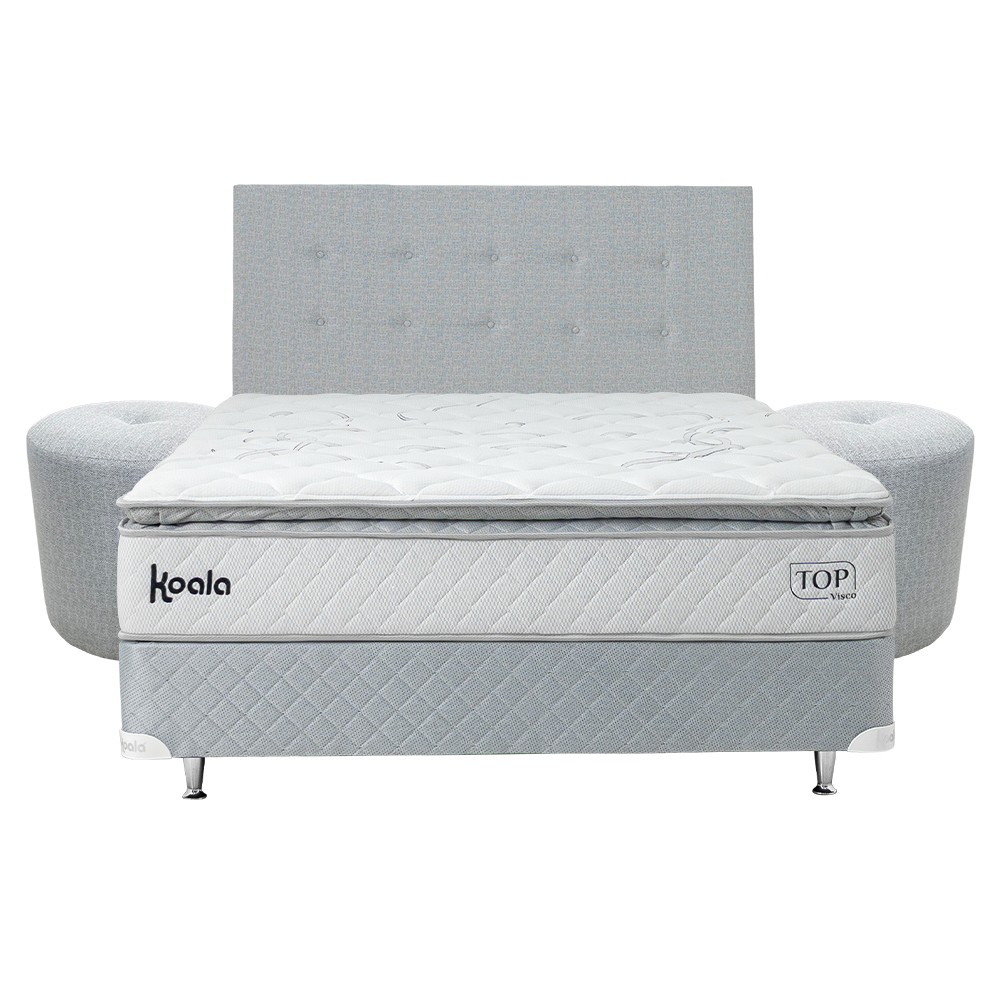 SOMMIER KOALA TOP VISCO 140x190 CM JUEGO COMPLETO
