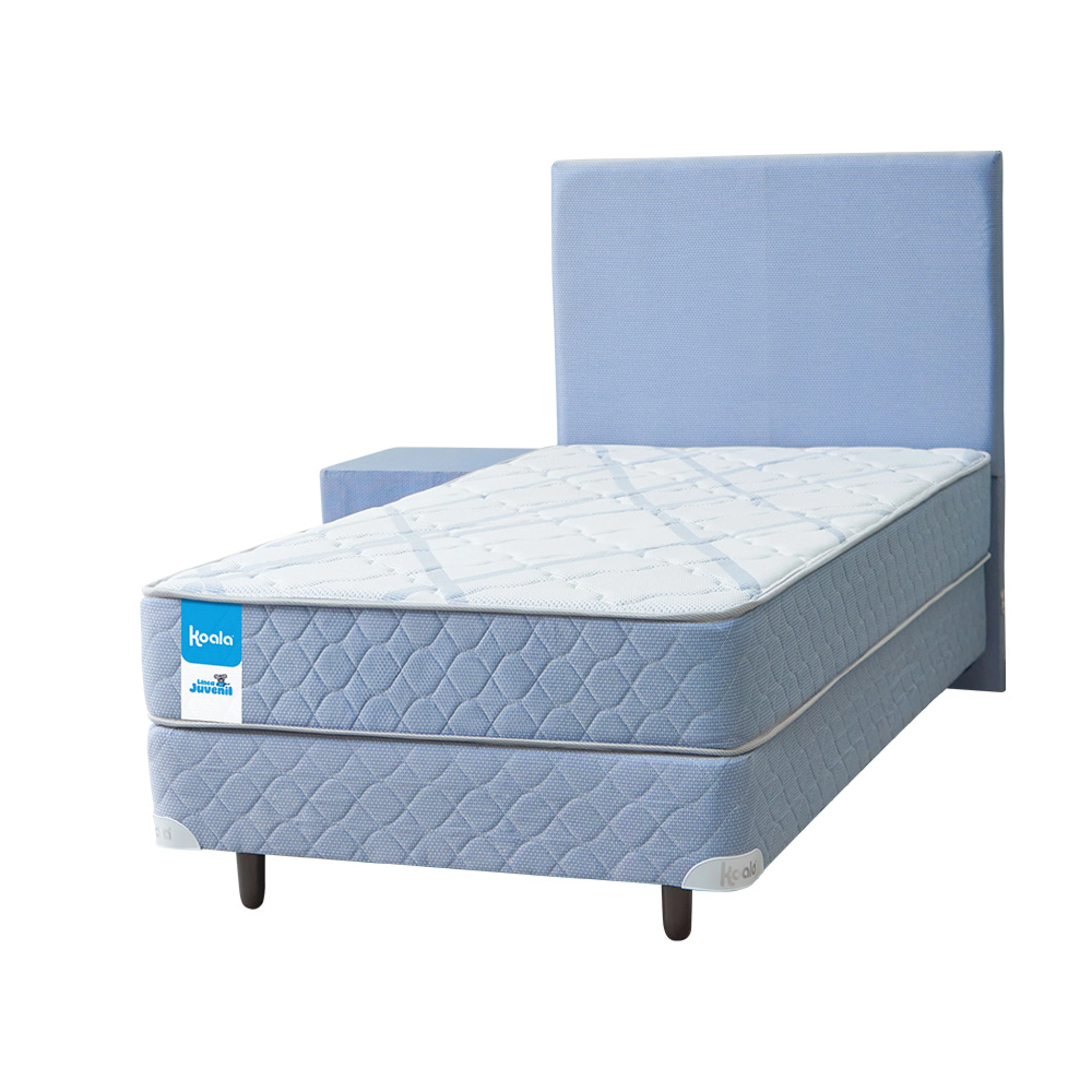 SOMMIER KOALA JUVENIL JUEGO COMPLETO 100x190 CM AZUL - Imagen 2
