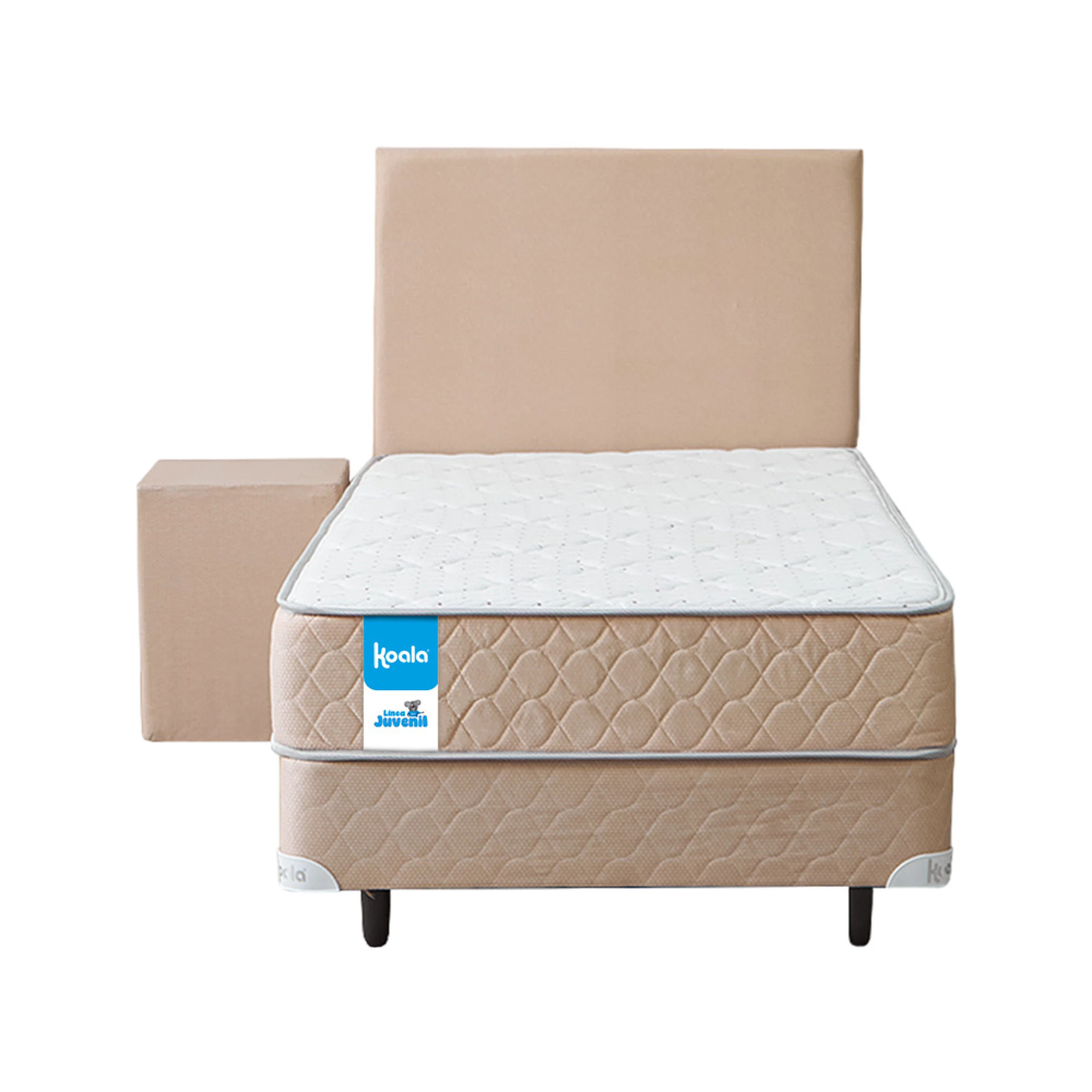 SOMMIER KOALA JUVENIL JUEGO COMPLETO 100x190 CM BEIGE