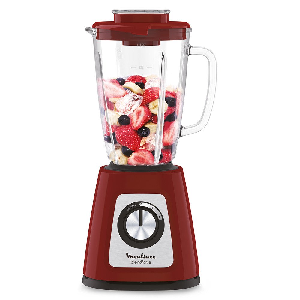 LICUADORA MOULINEX LM430 2V 1,75L 800W VASO VIDRIO ROJA