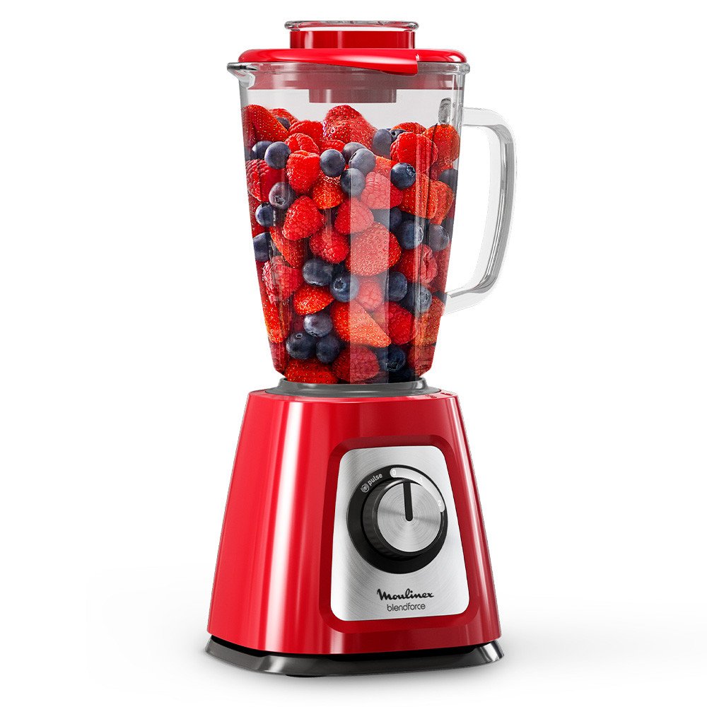 LICUADORA MOULINEX LM430 2V 1,75L 800W VASO VIDRIO ROJA - Imagen 2