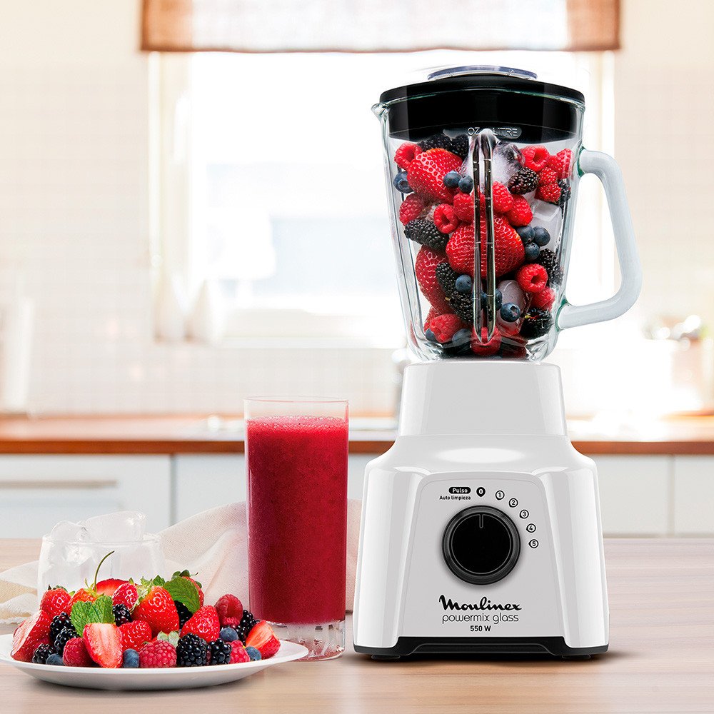 LICUADORA POWERMIX MOULINEX LM28 5V 1,75L 550W VASO VIDRIO - Imagen 3