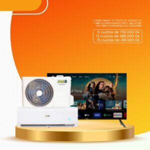 COMBO SMART TV TOKYO 32" GOOGLE TV + AIRE ACONDICIONADO SPLIT JAM 12.000 BTU FRIO CALOR R410A