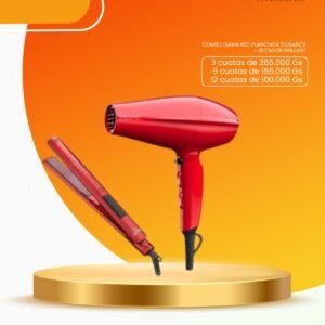 COMBO GAMA RED PLANCHITA ELEGANCE + SECADOR BRILLANT