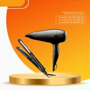 COMBO GAMA PLANCHITA DUO + SECADOR DIAMOND CERAMIC