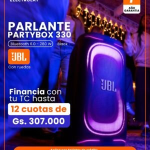 PARLANTE JBL PARTYBOX 330 BLUETOOTH 280W CON RUEDAS NEGRO