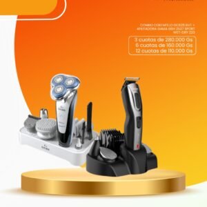 COMBO CORTAPELO GC625 BVT + AFEITADORA GAMA GSH 2527 SPORT WET-DRY 220
