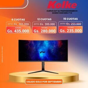 MONITOR KOLKE CURVO 34" ULTRAPANORAMICA 3440X1440 KES-714