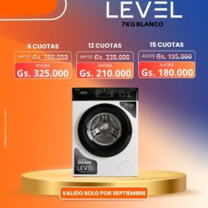 LAVARROPAS LEVEL 7KG BLANCO