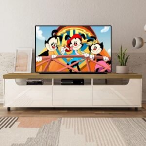RACK MERCURY PINO/OFF WHITE 75" MOVELMAX