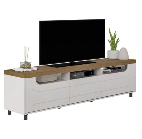RACK MERCURY PINO/OFF WHITE 75" MOVELMAX - Imagen 5
